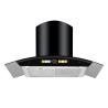 Buy cheap Custom Arc Glass Chimney Hood Chimney Cooker Hood 90cm from wholesalers