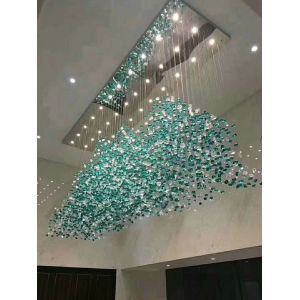 Lobby Crystal Round Shape Custom Chandelier Pendant Lamp K9
