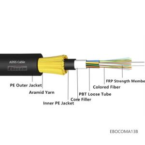 Wholesale Span 100m ADSS All Dieletric 48 96 Cores Singlemode Outdoor Optical Fiber Cable from china suppliers
