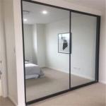 Black Grey Folding Aluminum Sliding Door Hotel Office
