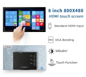 Wholesale 800*480 TN Type 8 Inch HDMI Display 500nits Brightness Fast Response from china suppliers