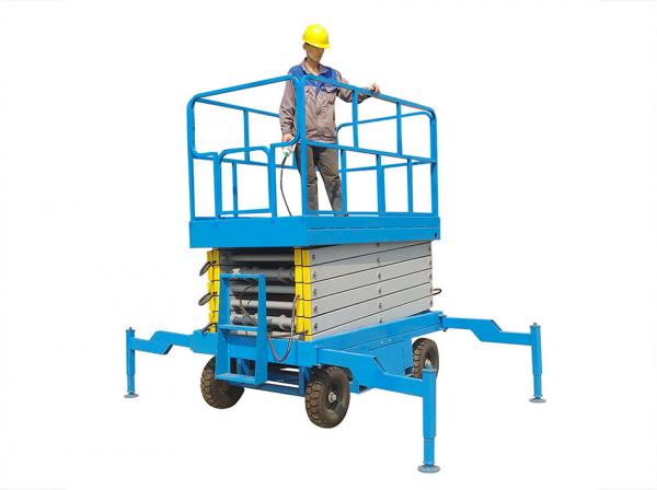 Quality Electric Hydraulic Self Propelled Scissor Lift , Mobile Scissor Lift 12m Lift Height for sale