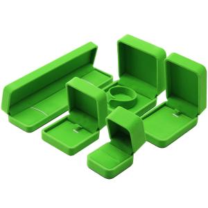 Wholesale China Manufacturing wholesale high end Handmade Necklace Ring Box Jewellery Packaging Custom logo Luxury Square Suede Velvet light green Jewelry Box from china suppliers