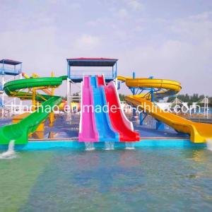Wholesale Water Park Design Rainbow Spiral Slide Fiberglass Hot DIP Galvanizing from china suppliers