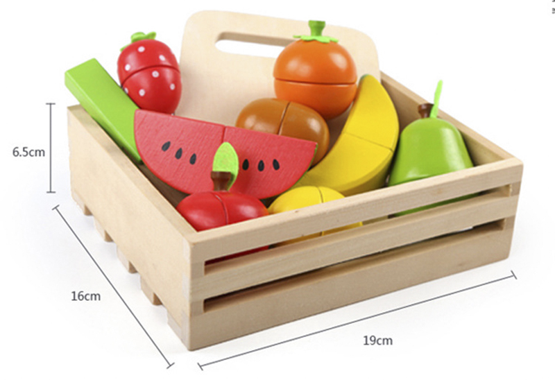 Montessori Kitchen Pretend Toy For Children Cutting Fruit Vegeta