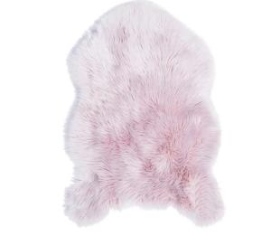 Wholesale Pink Plush Long Pile Fur Rug Area Latest Faux Wool Area Rugs Soft Smooth from china suppliers