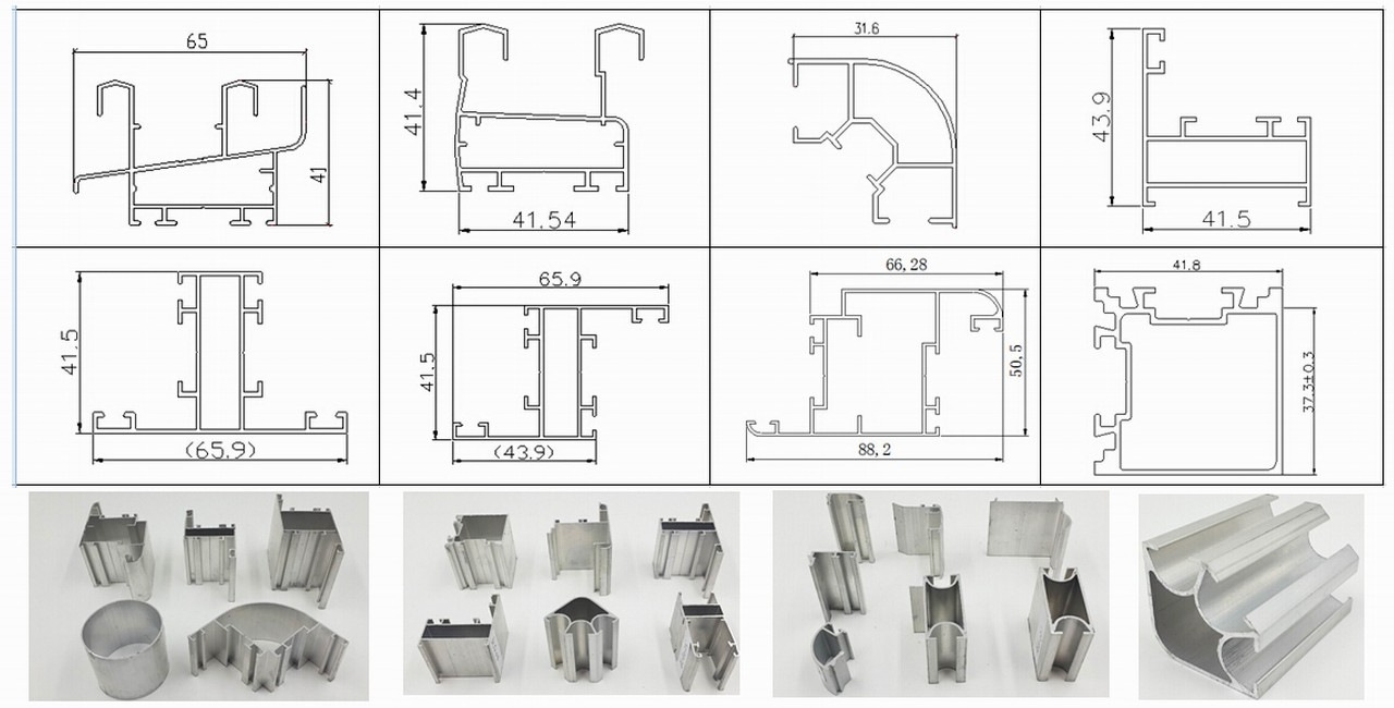 Long Lifespan Powder Coating Aluminum Extrusion Profiles Window and Door Tanzania