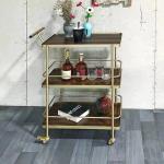 Nordic Gold Dining Car Hotel Restaurant Mobile Trolley Bar Club Fruit Beverage
