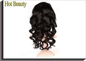 Wholesale Loose Wave Human Hair Front Lace Wigs Natural Hairline , Tangle Free from china suppliers