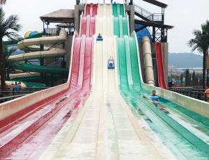 Wholesale OEM 3 Lanes Commercial Fiberglass Water Slides for Water Attractions from china suppliers