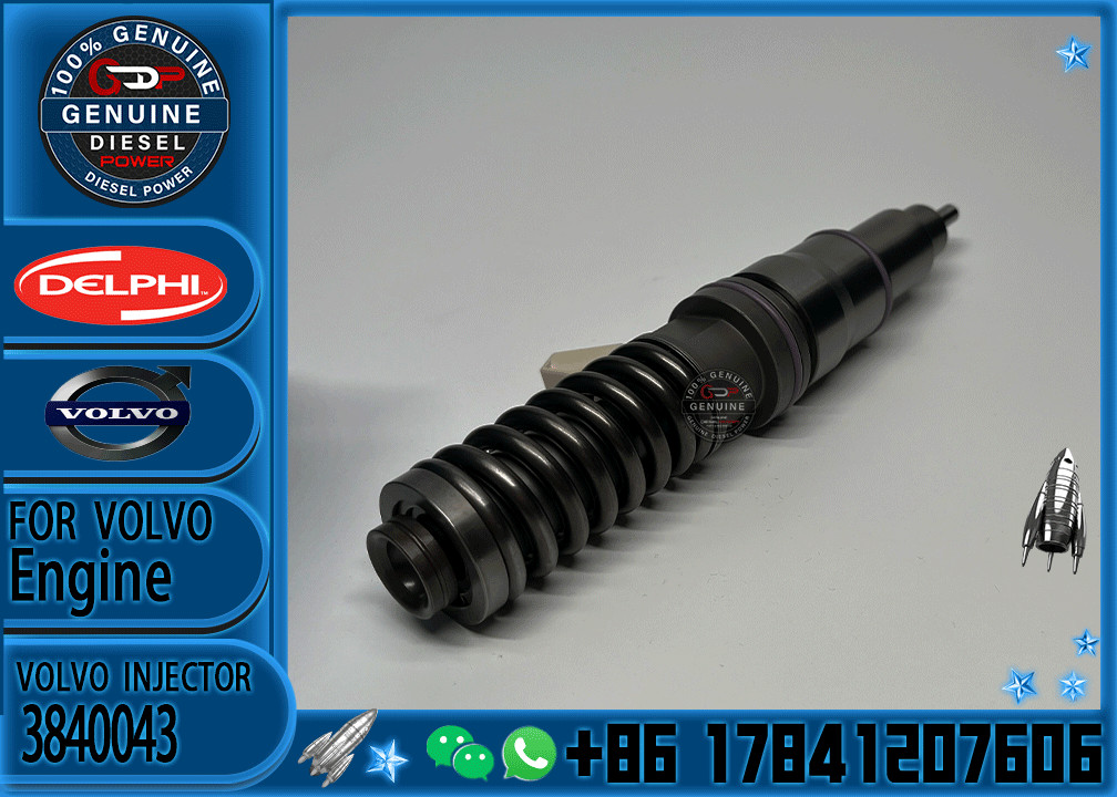 Truck Spare Part Fuel Injector 3840043 BEBE4C5001 BEBE4C05002 For VOLVO 9.0 LITRE MARINE With 9.5 MM BORE L235PBC
