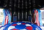 Comercial American Flag Disco Dome Bouncer,Children Inflatable Moonwalk Bouncer