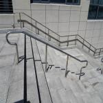 Modern Hotel Aluminium Glass Stair Handrail Wrought Iron Railings For Outside