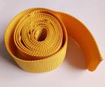 100% Polyester Textile Webbing For Hydraulic Pipes , Red Hollow Webbing