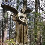 Garden Decoration Life Size Beautiful Guardian Angel Bronze Statue