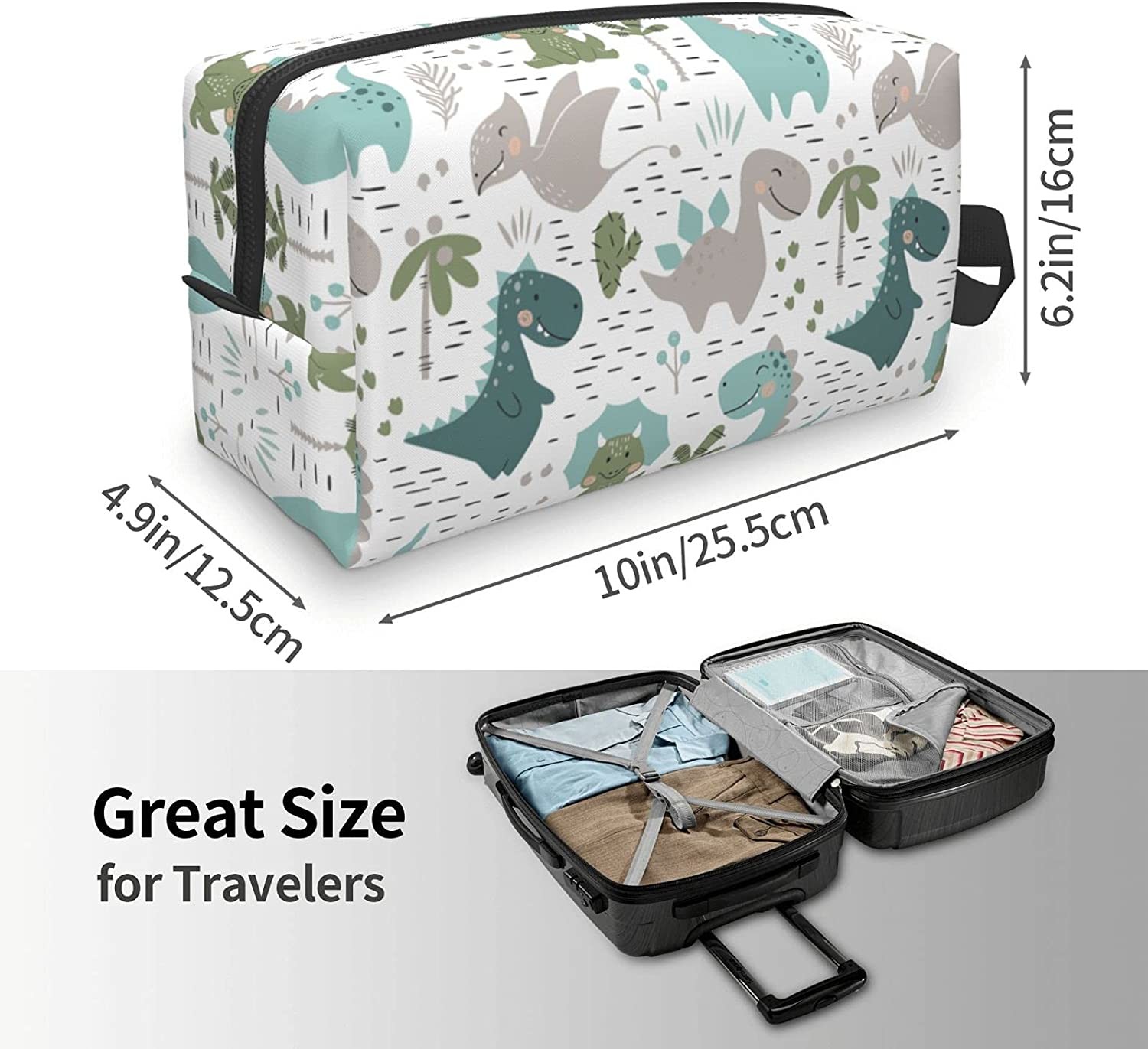 Cute Travel Soft Makeup Cosmetic Bag Pouch Large Accessories for boy Gifts Waterproof Zipper