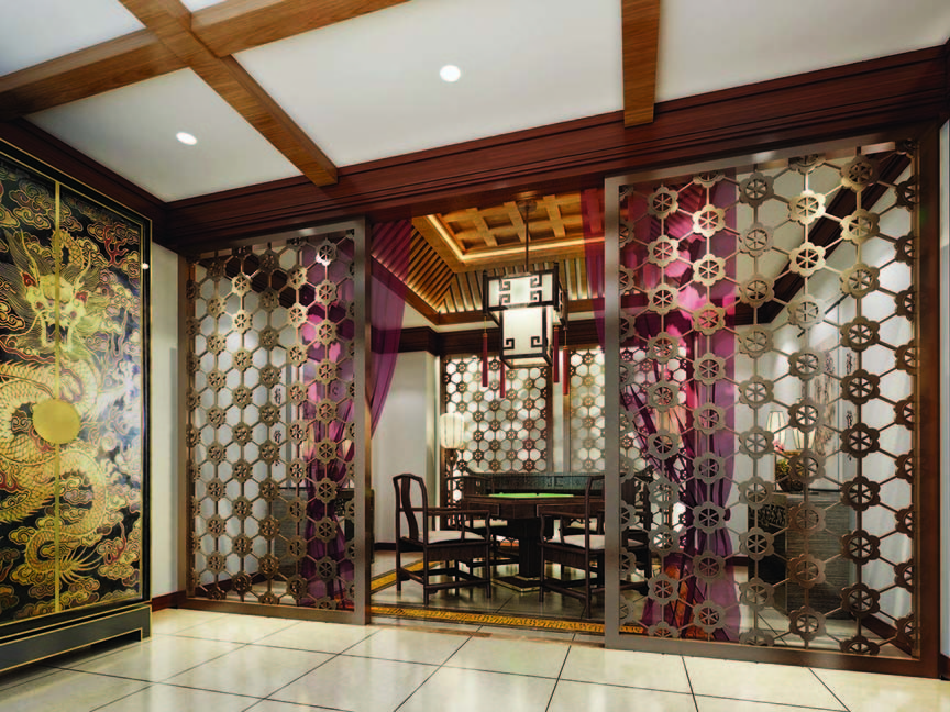 Bronze Stainless Steel Perforated Panels For Column Cover/Cladding