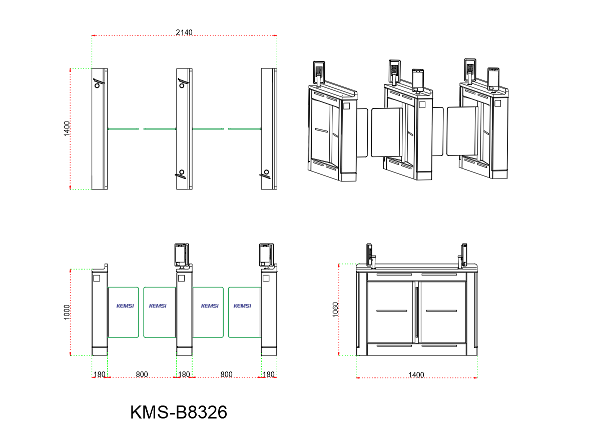 Swing Gate Turnstile For Exhibition Hall Crowd Flow Control System