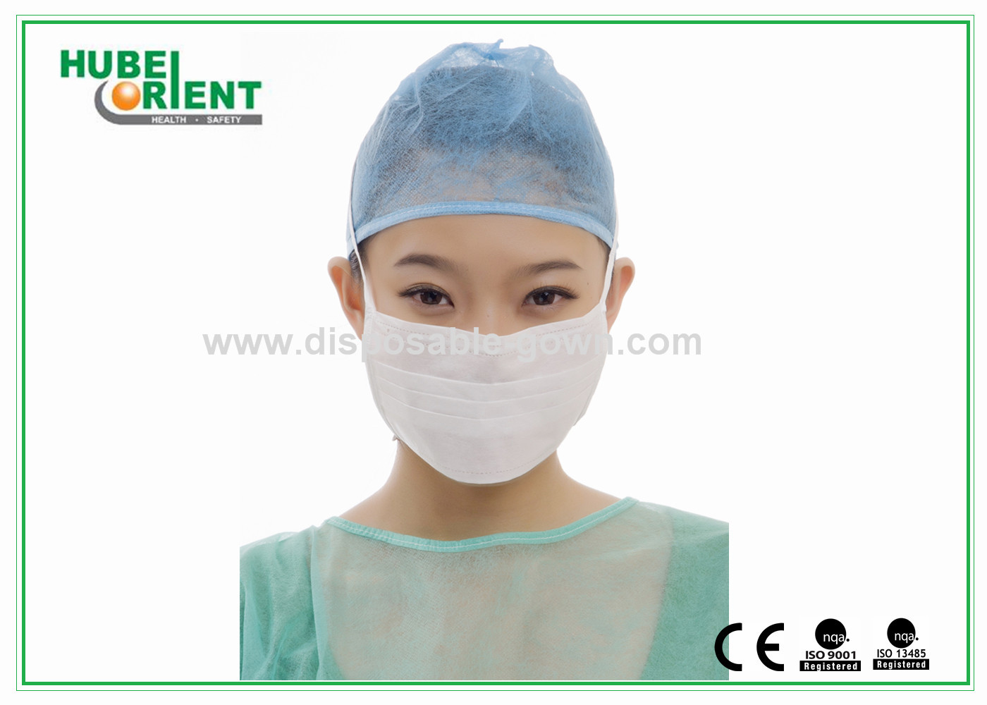 Protective Breathing Face Shield 3 Ply Facemask Custom 3 Layer Tie On Face Mask