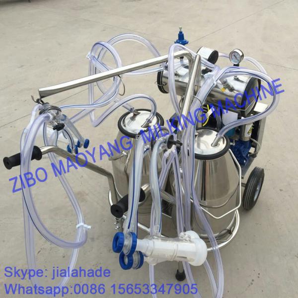 For EU market,Vacuum Pump Typed Double Buckets Mobile Milking Machine,good price
