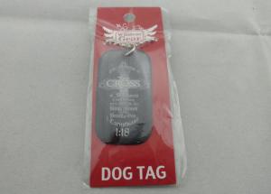 Wholesale Black Brass Personalised Dog Tags For Men , 2.0mm Stainless Steel Material from china suppliers