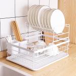 Anti Corrosion 1.5KG Stainless Steel 2 Tier Dish Rack