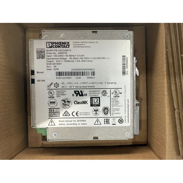 Phoenix Contact QUINT-PS/1AC/24DC/5 2866750 DIN Rail Power Supply 1 Phase Input