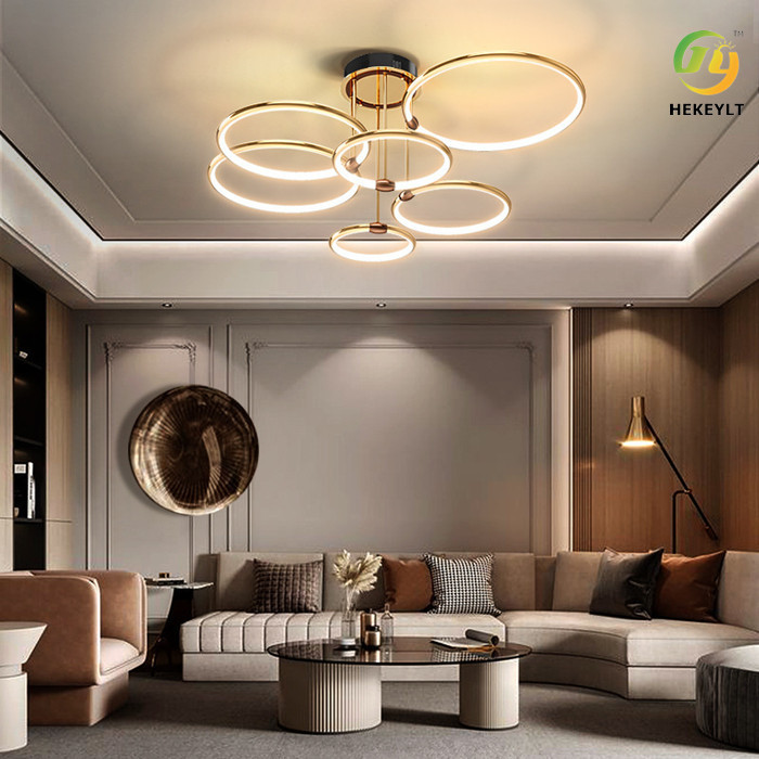 650 X H320 Aluminum LED Modern Ring Light Nordic Minimalist Postmodern