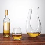 1 Liter U Shaped Glass Wine Decanter 100% Hand Blown Lead Free Sodalime Glass