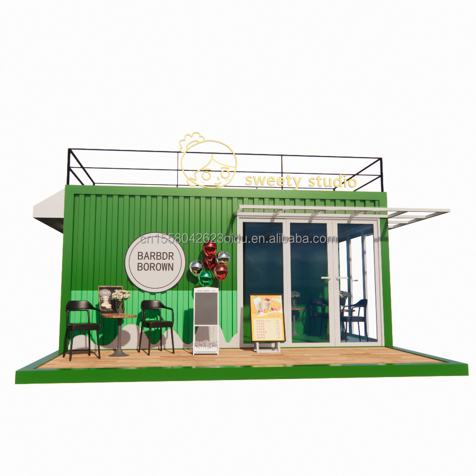 50/75/100mm Wave Sandwich Panel Wall 20ft Portable Container Clothing Store Prefabricated Mobile Store Pop Up Retail Store