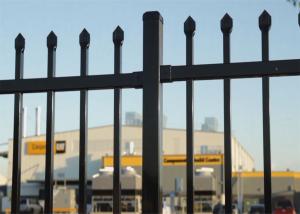 Wholesale Tubular Garrison Fencing meet AS/NZS 4506-1998 minimum 80 microns layer stain black powder 2100mm x 2400mm SA adelaide from china suppliers