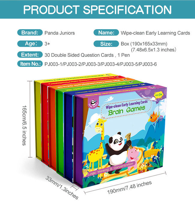 Early Learning Flashcards For 3 Year Olds , Mathematical Thinking Child Brain Games 0