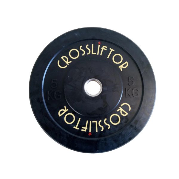Iron Coated Rubber Gym Weight Plates 5 LB 10 LB 25 LB 35 LB 45 LB Tri Grip Weight Plates