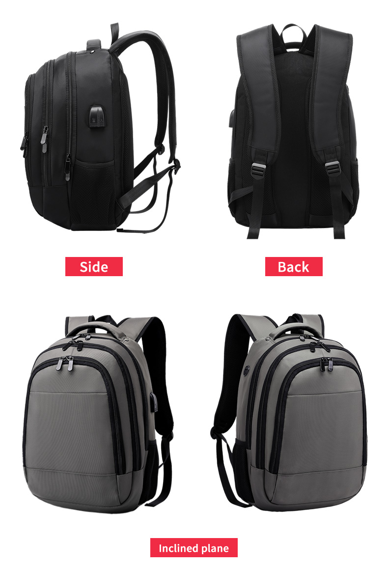High quality products customized logo waterproof black Laptop Backpack men business Backpack