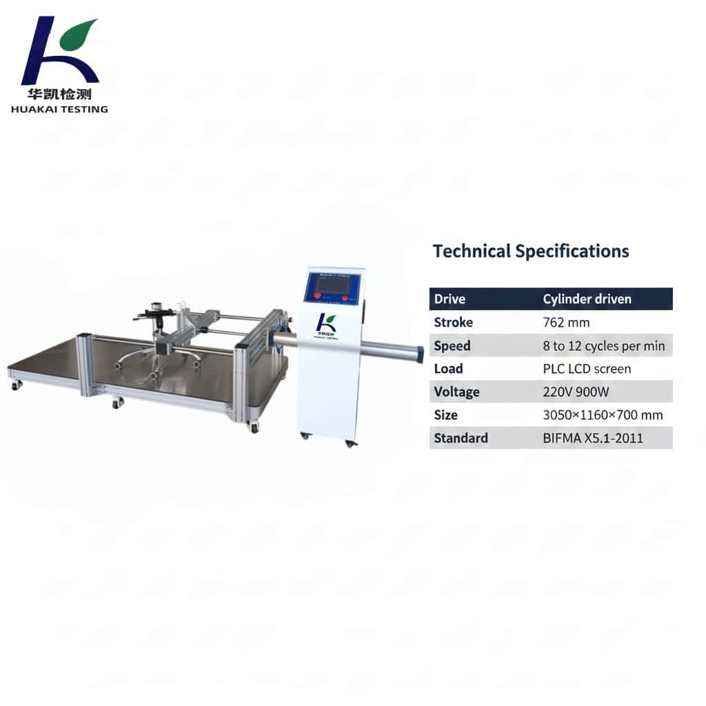 Office Chair Caster Durability Tester Caster & Chair Base Durability Testing Machine BIFMA X5.1