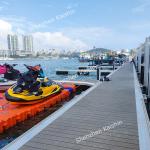 Finger Floating Aluminum Alloy Pontoon Dock Hardwood Decking Floating Jetty
