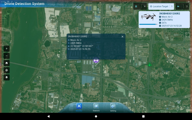 300Mhz-6Ghz Portable Drone Detector with 10km Range Remote id identification