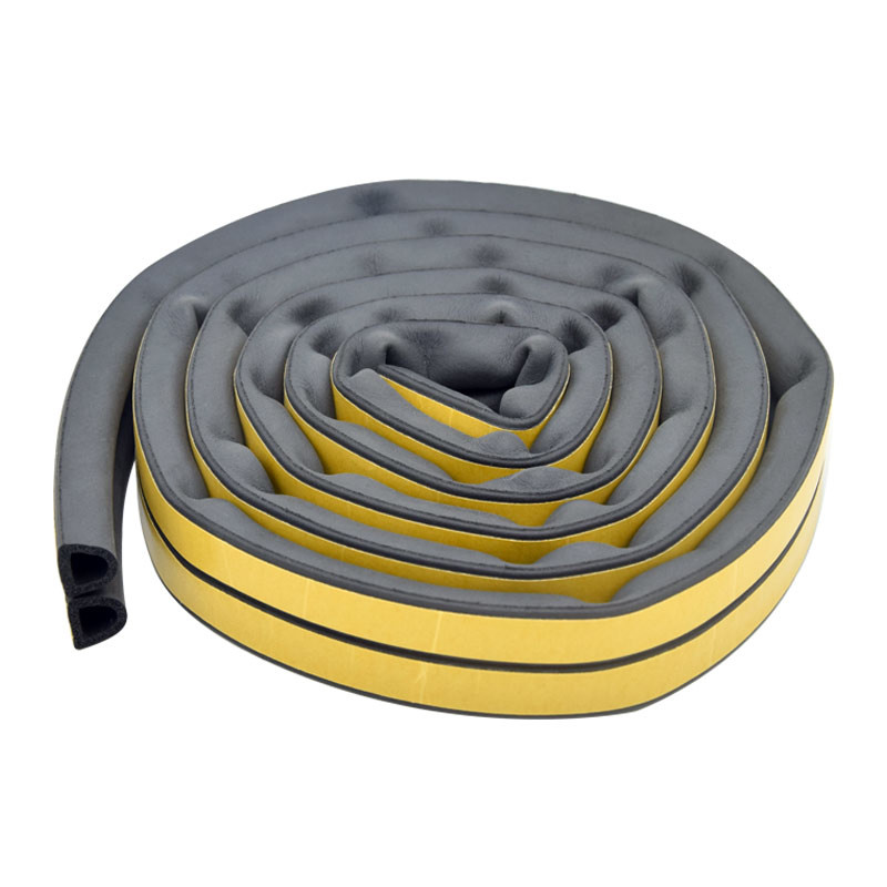 Big D Shape EPDM Rubber Seals Self Adhesive Anti Collision 14*12mm