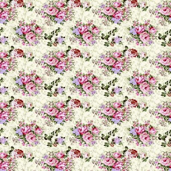 White 65g/M2 Printed Woven Polyester Brushed Fabric 2.2m Wide