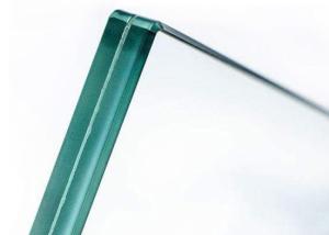 Wholesale 1.14PVB+6mm Toughened Glass Panels , Green Laminated Glass For Estate / Building Glass from china suppliers