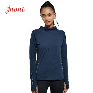 Wholesale Yoga Quick Dry Breathable Hoodie With Thumb Hole Lightweight Cycling Pullover from china suppliers