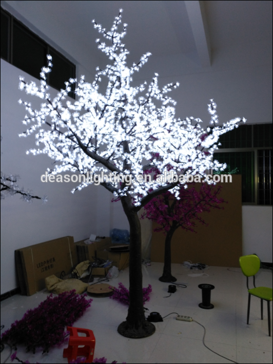 artificial lighted trees