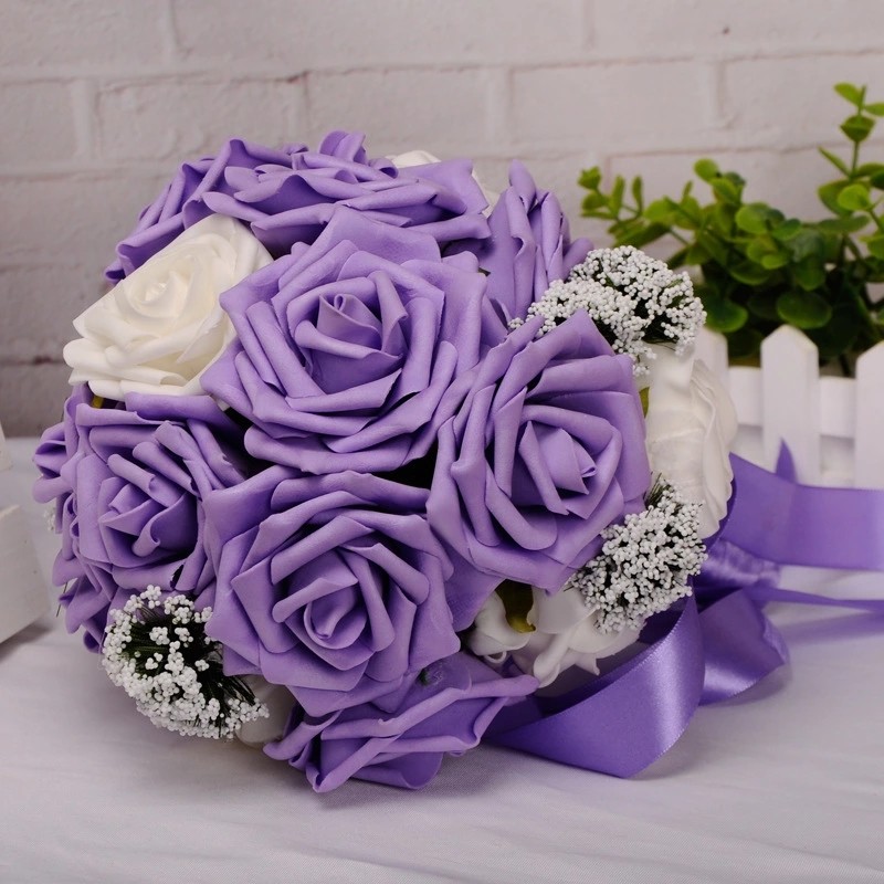 European and American PE foam lace bride holding bouquet wedding bridesmaids simulation wedding bouquet