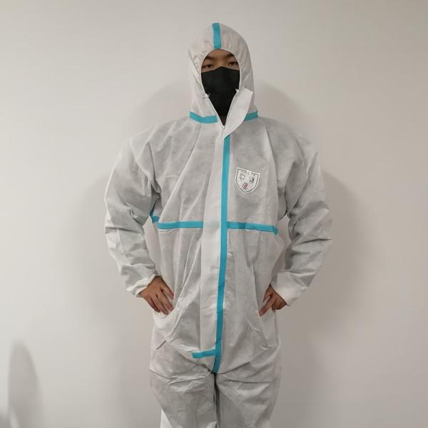 Sms Pp Microporous Disposable Protective Coveralls Antistatic Industrial Medical
