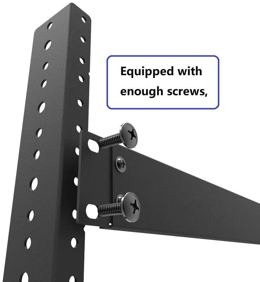 Black Powder Coated Steel Server Rack Rail Pair DIY Hardware Kit for Rack Enclosures