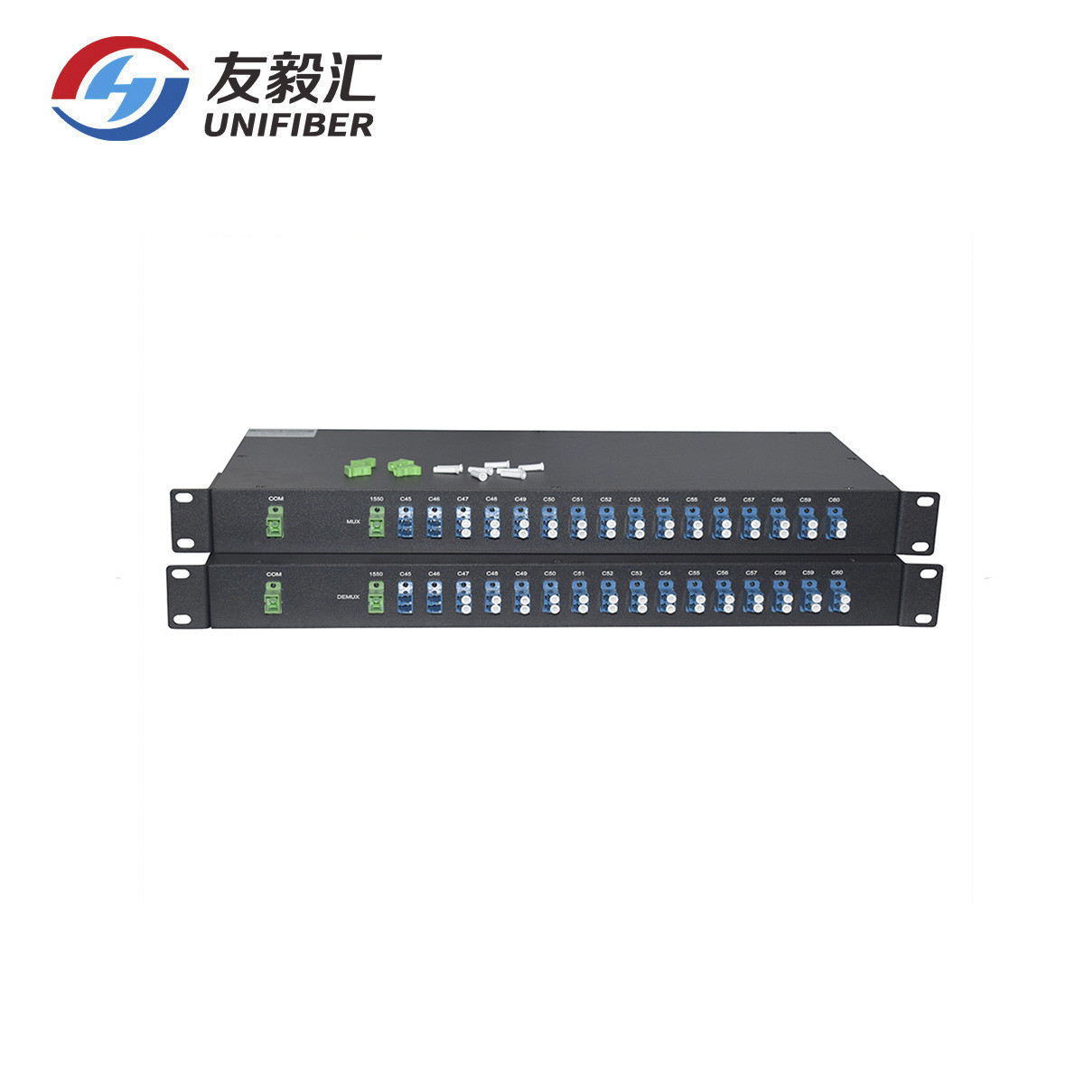 100Ghz Dense Wavelength Division Multiplexer Rack Mount DWDM Mux Demux