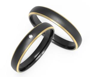 Wholesale IP Gold Rose Gold Rhodium Black Zirconium Ring Wedding Band Jewelry from china suppliers