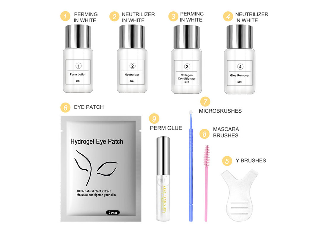 Vegan Eyelash Curl Perming Kit Lash Lifting Brow Lamination Kit