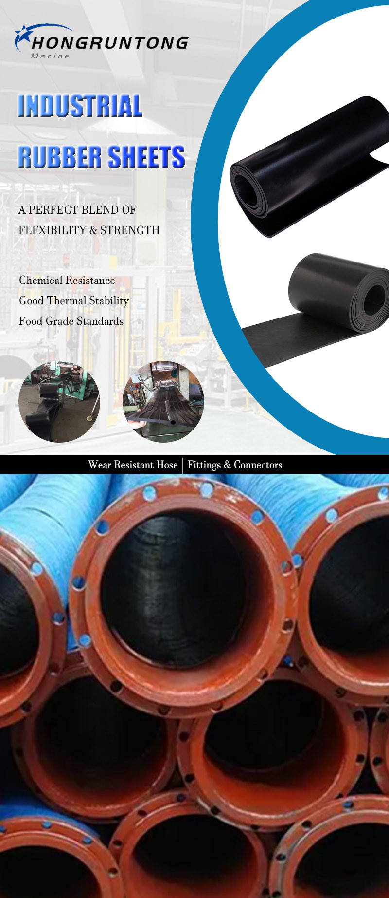 Superior Flexibility Wear Resistant Hose Anti Static Food Grade