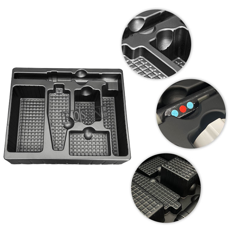 Custom Black Pp ESD Plastic Trays Electronic ESD PCB Tray Anti Static